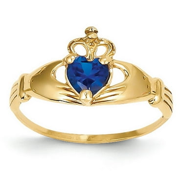 14k Yellow Gold Ladies Claddagh Ring D3108 Size 6 